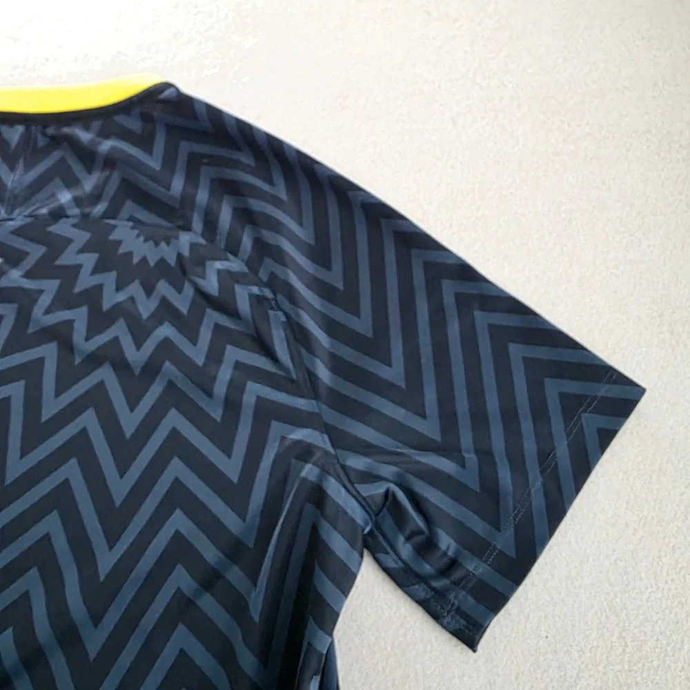 Nike Brazil CBF Pre-Match Training Jersey Mens Medium Navy Zigzag Dri-FIT